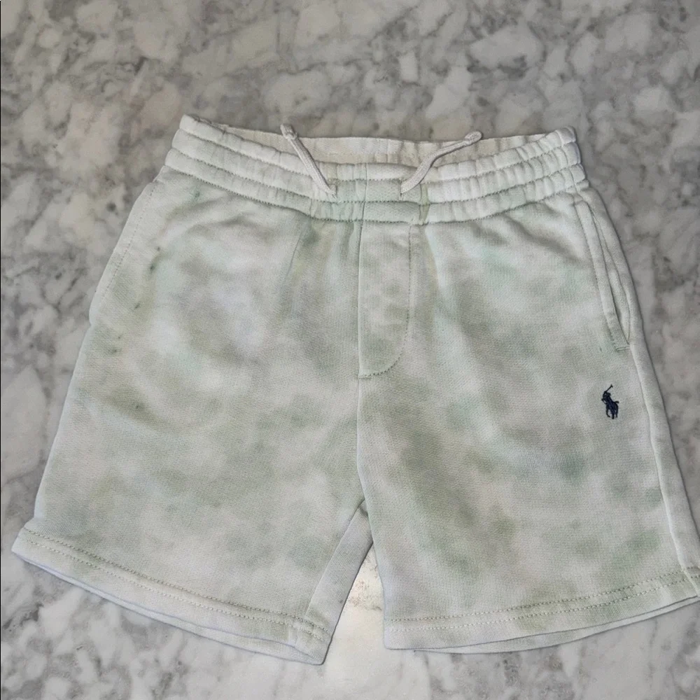 Polo Ralph Lauren Kids' White & Green Tie Dye Shorts 4T